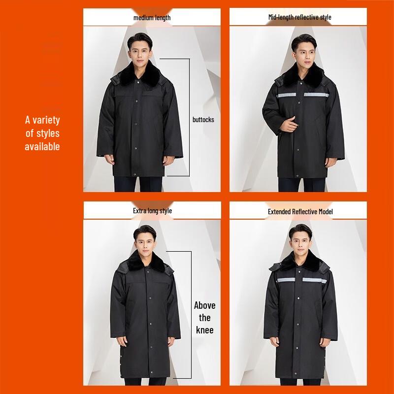 FNS-01852 Winter Reflective Padded Cycling Duty Jacket