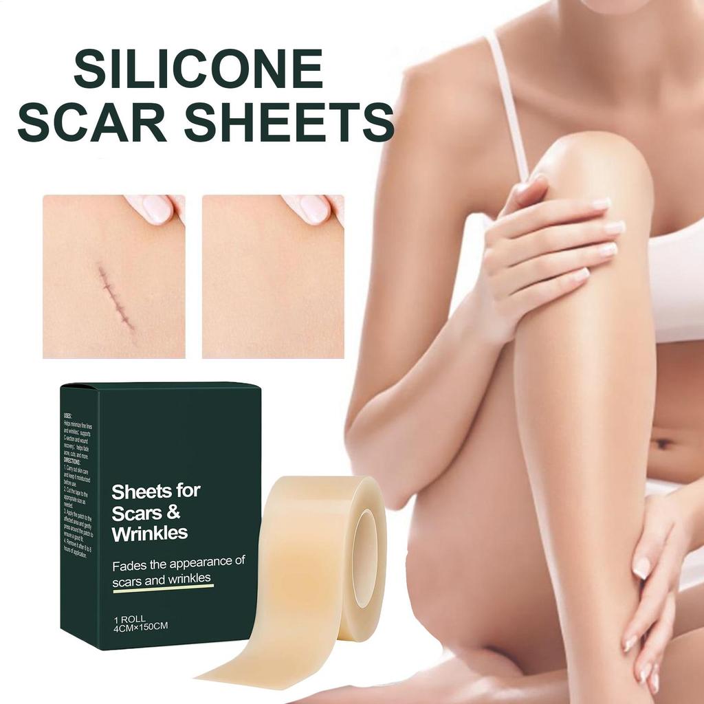 Silicone Scar Patch Skin Repair Sheets Removal Self-Adhesive Stretch Mark Tape Therapy Patch For C-Section Burn Acne Scar