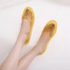 2025 Crystal Jelly Sandals for Women Transparent Hollow-Out Flat Shoes,Breathable Summer Slippers with Gem Decor