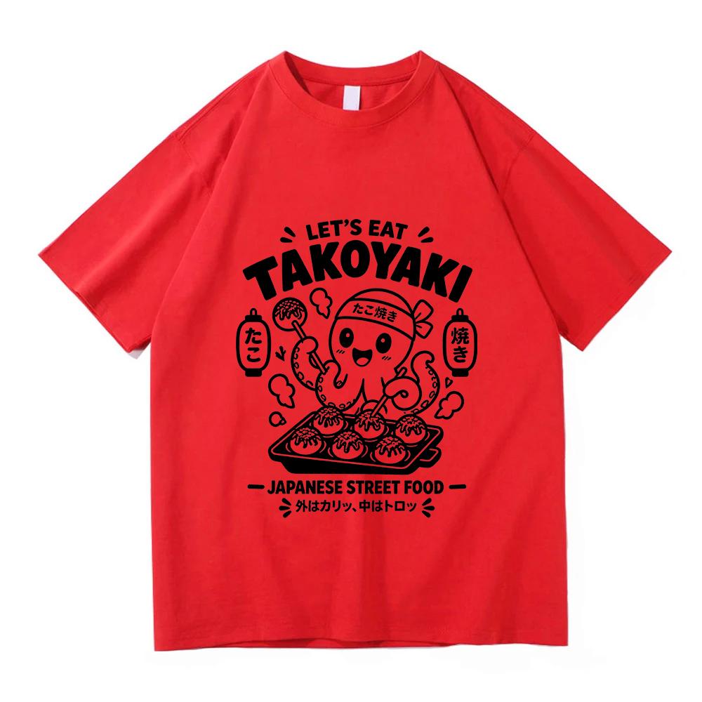 Japan Osaka Dotonbori T-Shirts Mode Herren Damen Lustig Takoyaki Osaka Betrunkener Oktopus T-Shirt Übergroß Vintage Baumwoll-T-Shirts