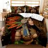 Woman Warrior Bedding Set,Girl Armor Arrow Exotic Style War Theme Kids Teens Adults Comforter Cover King Polyester Duvet Cover