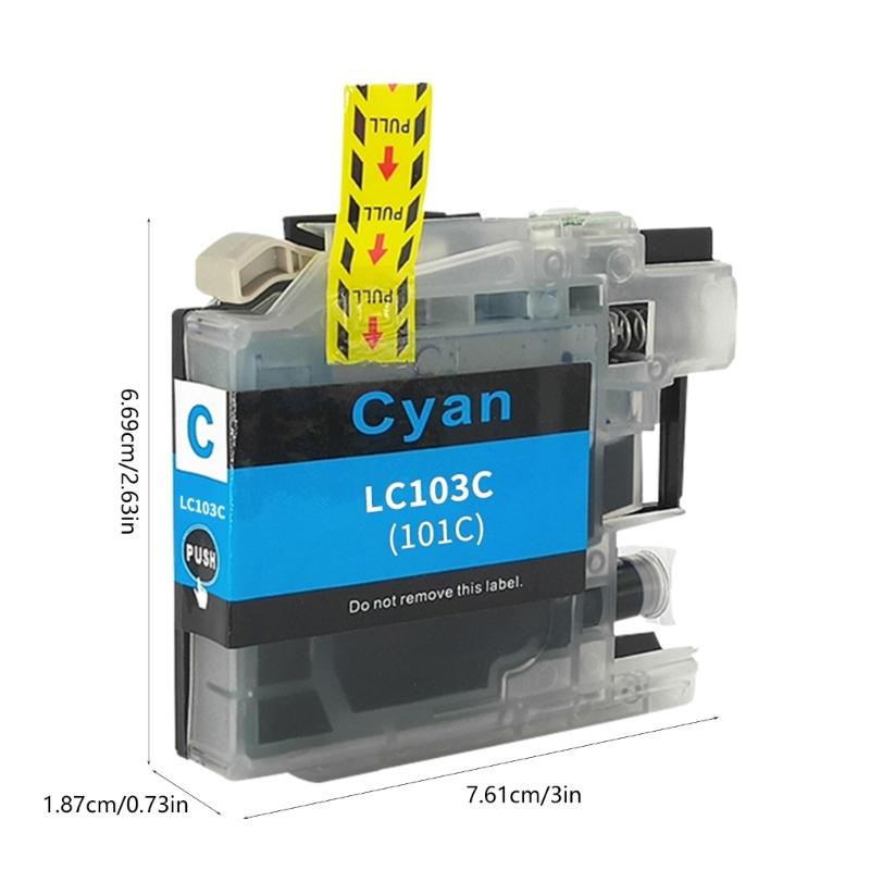 Friendly ABS Liquid Ink Cartridge LC101 LC103 Printer Quick Snap Design Long Lasting