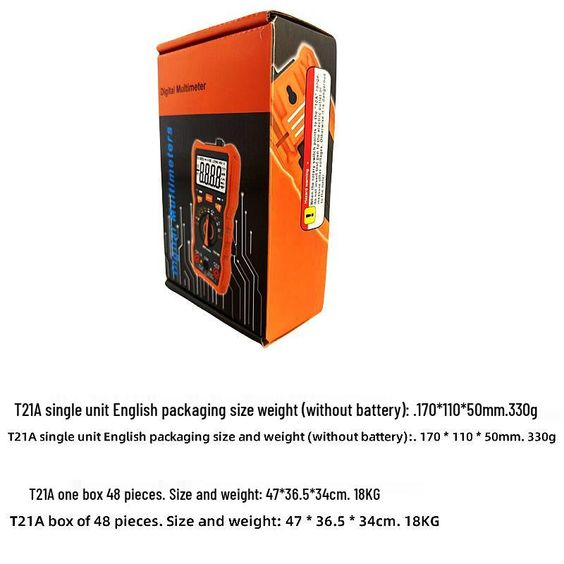 T21A Portable Digital Multimeter with Illumination, Burn Protection, and Magnetic Adhesion