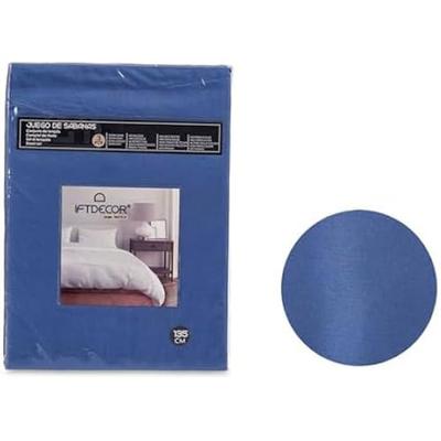 Decorazione Regalo Parure da letto 3 pezzi per letto da 135 cm Blu
