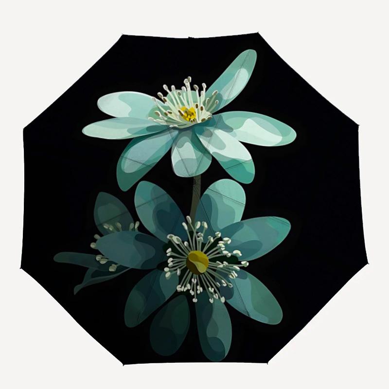 

1pc Floral Bloom Automatic Open/Close Umbrella, Windproof, Folding Compact Umbrella with Lightweight Design for Women/Men121