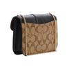 Coach Georgie 20 Chain Shoulder Bag With Turnlock Closure Coated Canvas And Leather Women Shoulder Bag Black Khaki Brown 7287-IMCBI