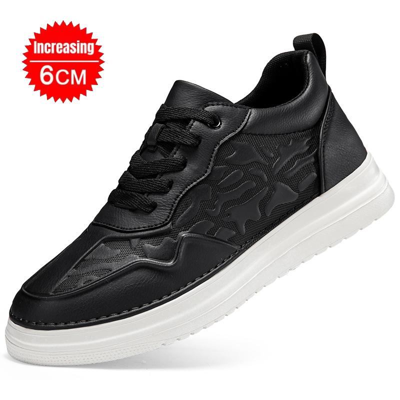

Platform Elevator Shoes Men Lifting Board Shoes Flat Sneakers Thick Sole Hidden Height Enhancing Increase Sports Casual Shoes 37