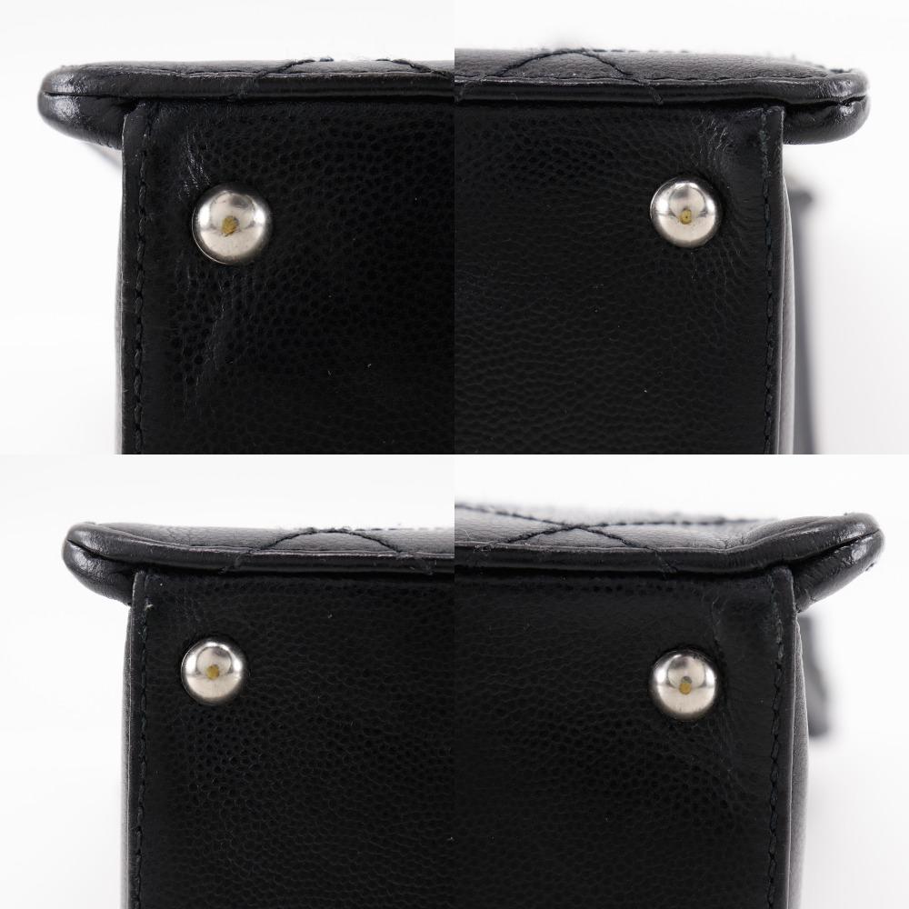 Chanel Torebka tote na łańcuszku Torebka Tote Matelasse czarna skóra Caviar Kobiety Używana