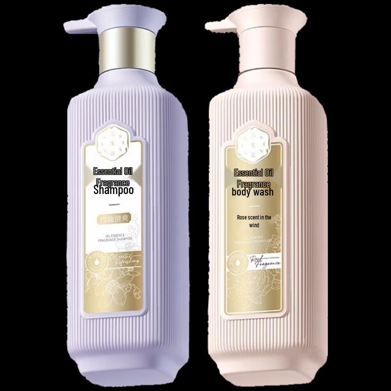 

Sansheng Hua Essential Oil Control Shampoo & Rose Shower Gel Set