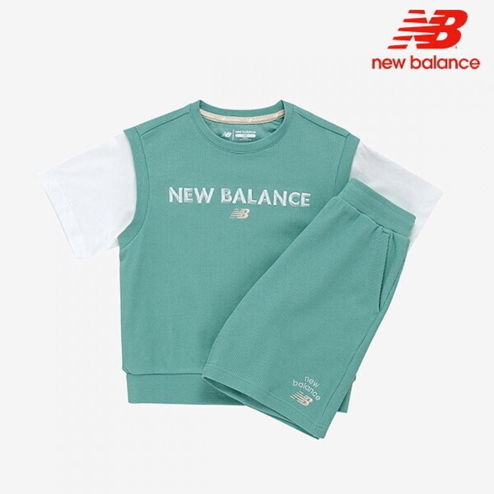 

New Balance Half Club Kids Layered Short Sleeve Set Nk9yd2156u 84 Training 130