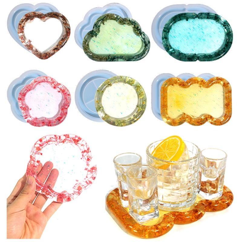 DIY Dropping Glue Mold 6 Cloud Love Candle Storage Tray Silicone Mould Creative Hand Gift Multiple Shapes To Choose From 1pcs