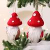 Mini Felt Mushroom Christmas Tree Ornaments