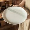 Japanese Western Food Plate Ceramic Large Plate Household Plate Vegetable Plate Sesame Glaze Tableware Pasta Plate Restaurant Salmon Plate