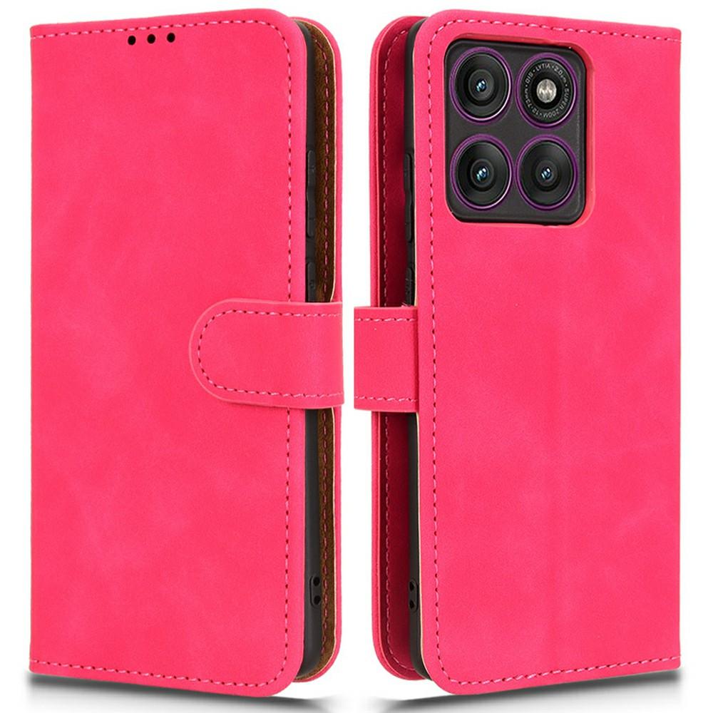 For Motorola Edge 60 Pro 5G Leather Case Skin Feel Anti Drop Wallet Flip Phone Cover