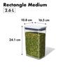 OXO Plastic Airtight Storage Medium Container, 2.6L, Rectangle,