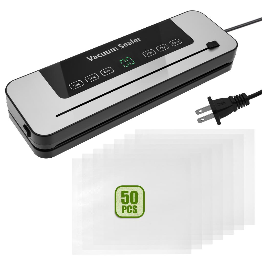 Electric Vacuum Sealer Machine Automatic Food Storage Seal Touch Button Dry/Wet Built-in Cutter Kitchen Sealing Vacuum packaging