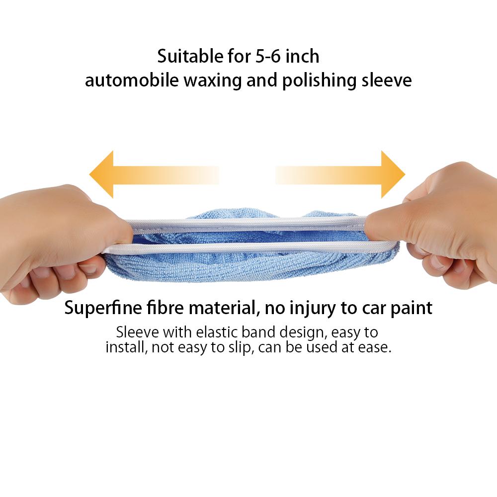 12Pcs Car Polishing Pad Auto Soft Microfiber Bonnet Polisher 5-6 Inch Soft Wool Wax Wash Buffer Cover Cleaning Tools Accessories