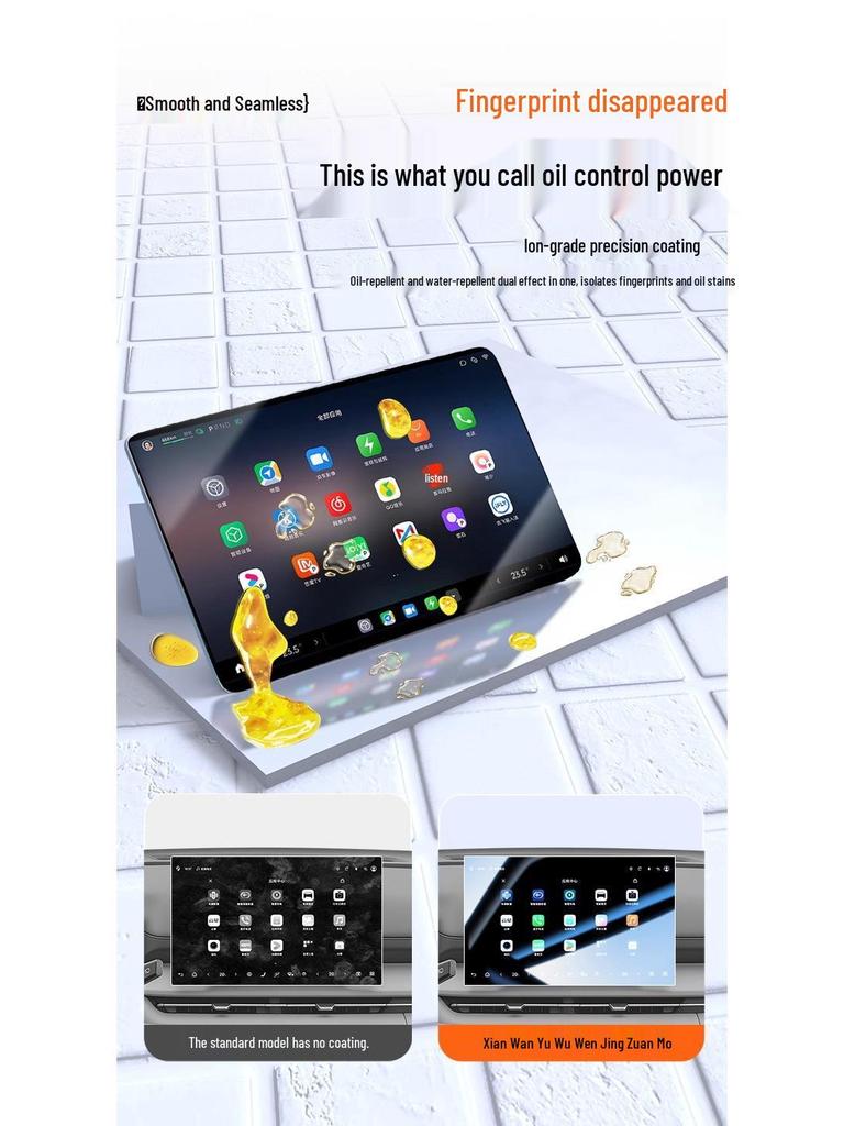 Tempered Glass Screen Protector for 26 Models of Third-Gen Changan CS75 PLUS Navigation Systems