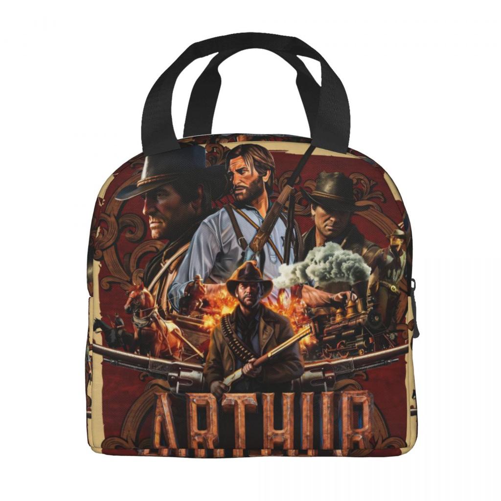 Arthur Morgan Thermal Insulated Lunch Bags for Picnic Portable Bento Box Thermal Cooler Lunch Boxes