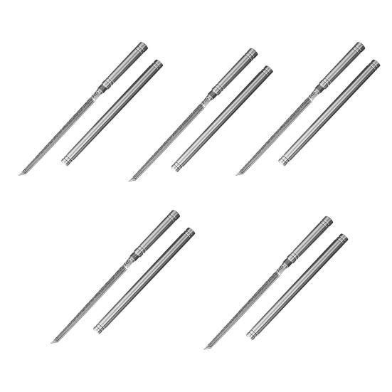 1/2/3/4/5Pcs Portable Fruit Cutter with Sheath Stainless Steel Blades Easy To Clean Vegetables Cutter Ergonomic Handle Multi-Purpose Cutter