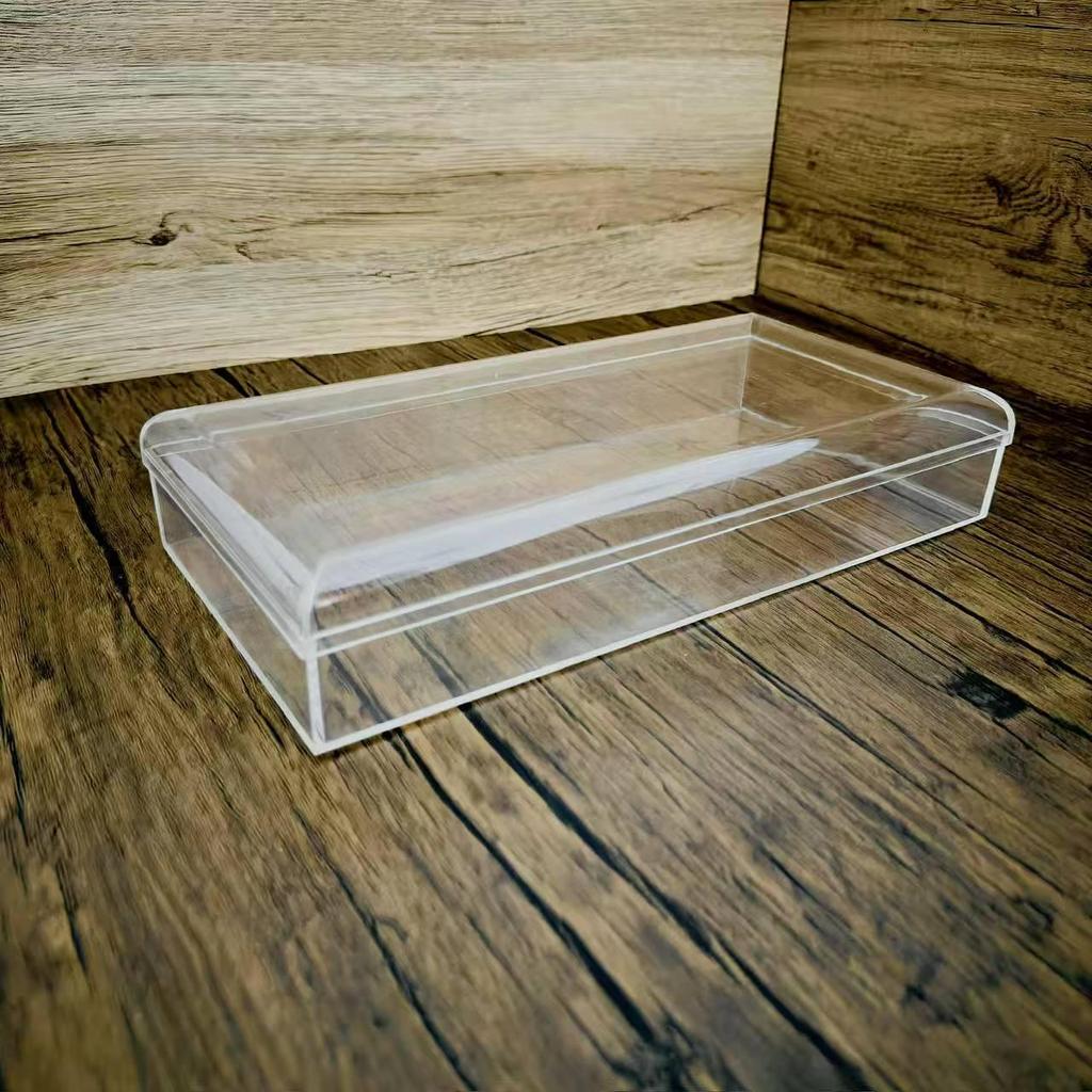 Transparent Square Acrylic Storage Box for Figures - Dustproof Food-grade Plastic, PS Wedding Candy Box with Lid
