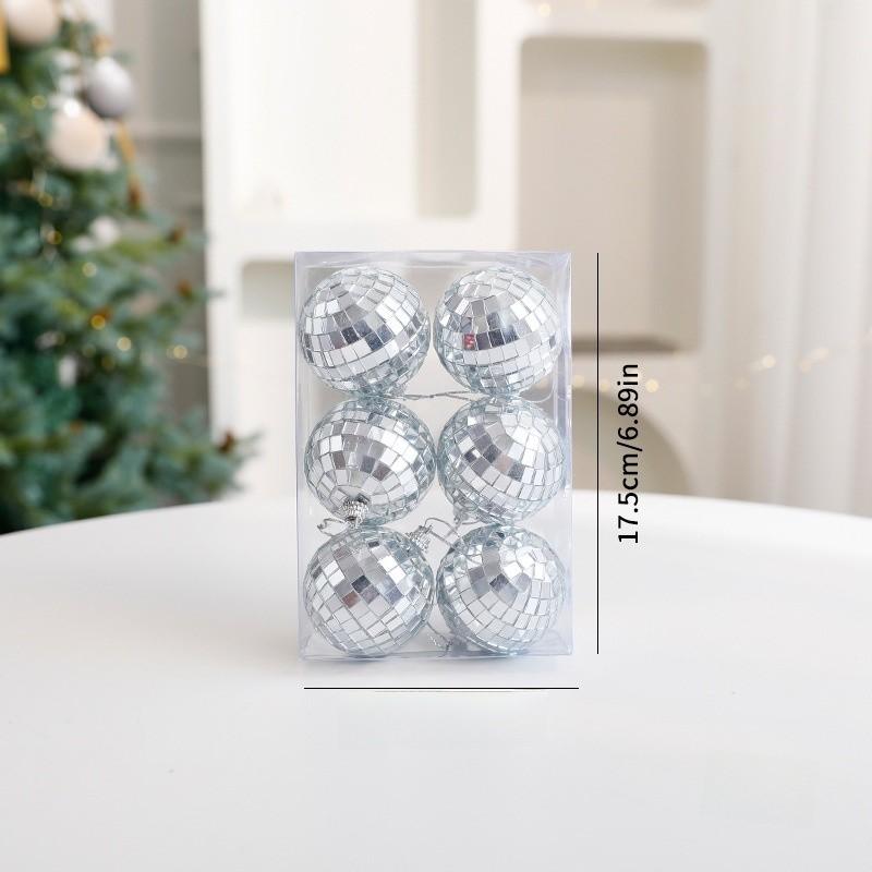 

Christmas Tree Ornaments With Mirror Surface Glass And Foam Material For Festive Decorations 6cm
