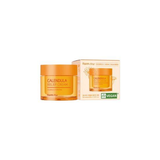 Farmstay Calendula Relief Cream Soothing & Hydrating Skin Care 80ml