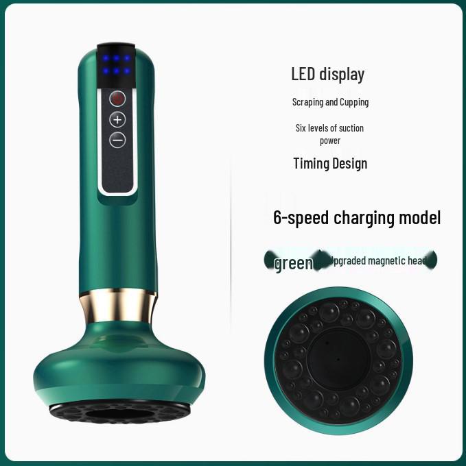 Smart Electric Guasha Cupping Device with Negative Pressure, Large Suction, and Bianstone Hot Compress
