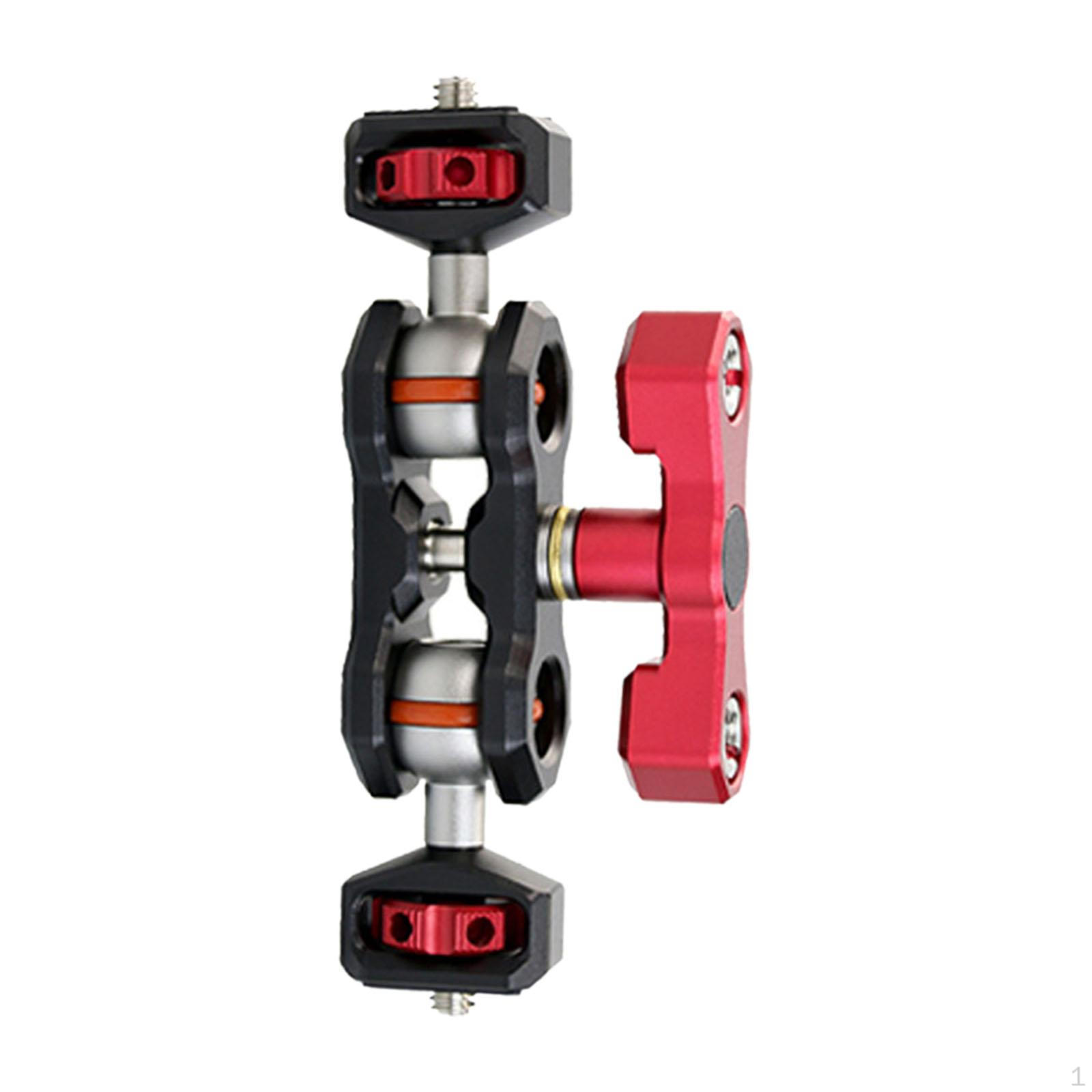 

Degree Rotating Camera Holder with Double Ball Head for LED Lights Titanium