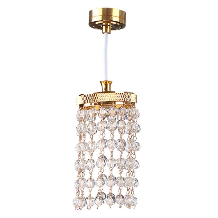 

Miniature LED Chandelier For 1/12 Scale Doll House Living Room Crystal Lamp Figurine for Crafting Proejct Accessory золотий