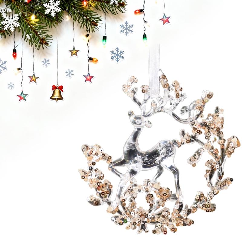 Shatterproof Acrylic Snowflakes Hanging Decorations For Indoor and Outdoor Christmas Displays
