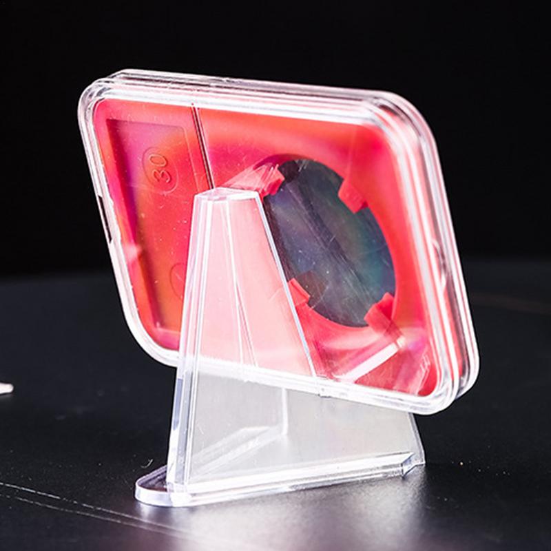Clear Acrylic Coin Display Stand Acrylic Card Stand Portable Clear Coin Display Stand Coin Capsule Holder Support Card Organizer