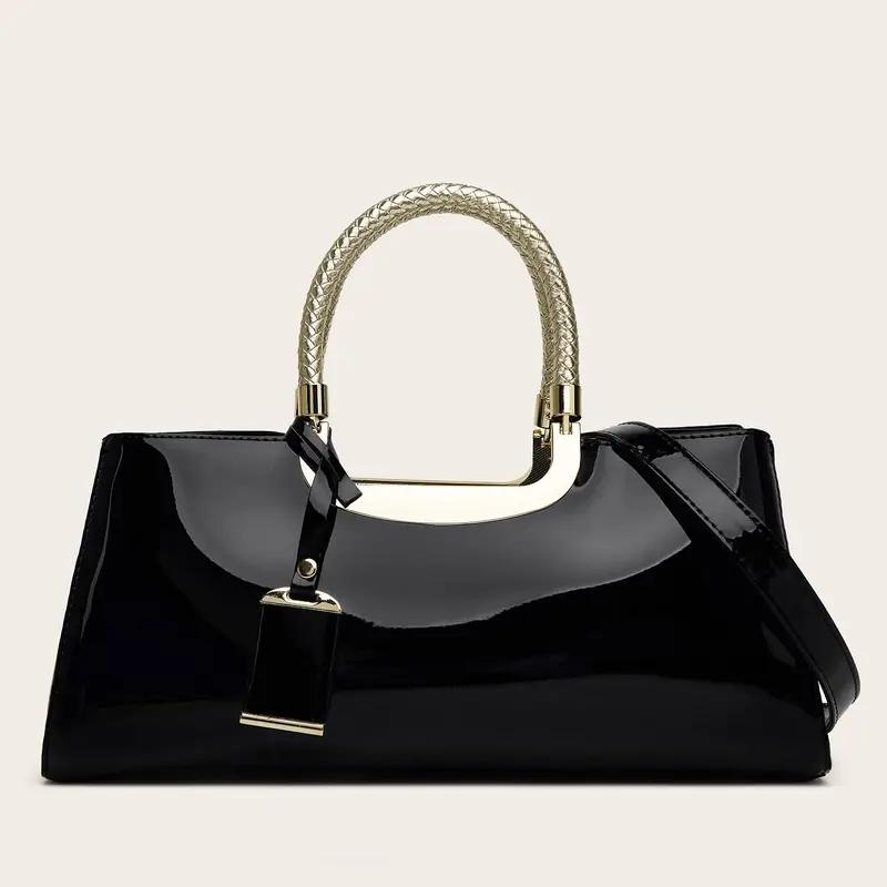 

Элегантная большая женская сумка, модная сумка-тоут на молнии с двойной ручкой, кошелек 34x11x15cm