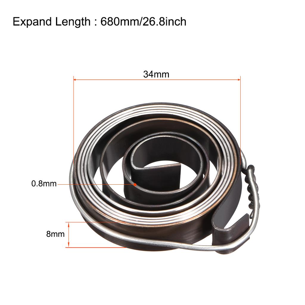 Molletta di Ritorno per Trapano a Colonna Molla del Mandrino Molla a Spirale di Ritorno dell'Alimentazione Assemblaggio Rivestimento Nero Espandi Lunghezza 680-1800mm Diametro Esterno Molla 34-66mm