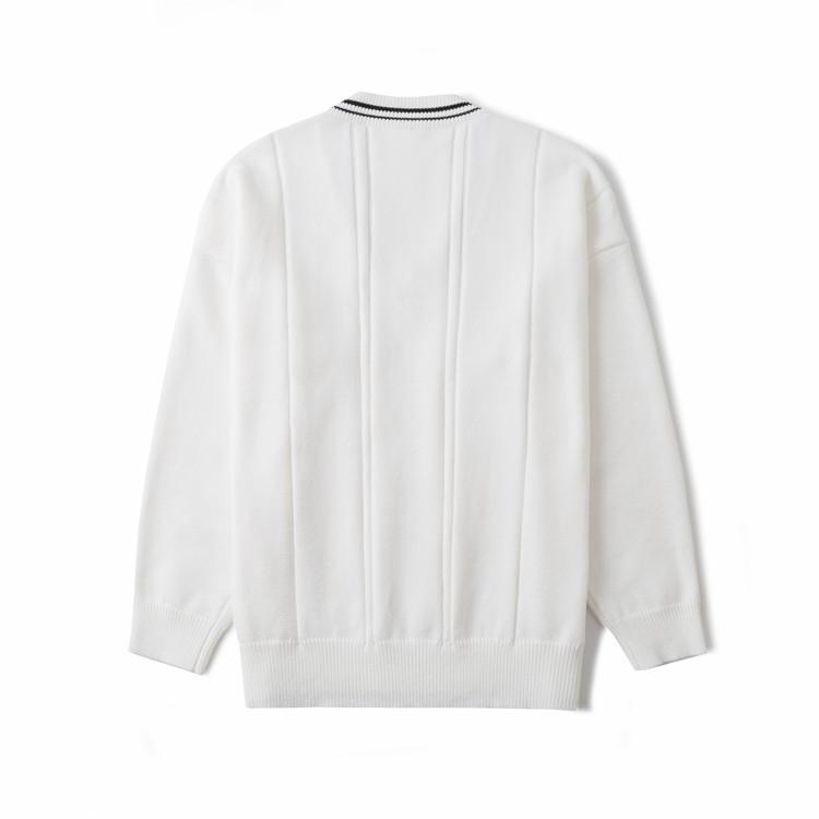 JK Unisex V-Neck Japanese Style Sweater - Women’s Long Sleeve Knit Pullover