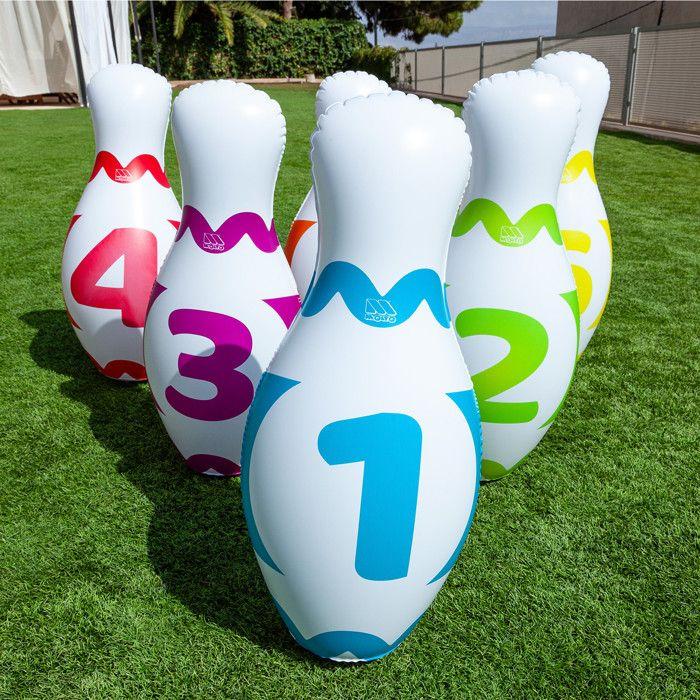 Kuželky XXL - Molto - Nafukovací - 6 kuželek 60 cm - Ideální na zahradu - Smíšené