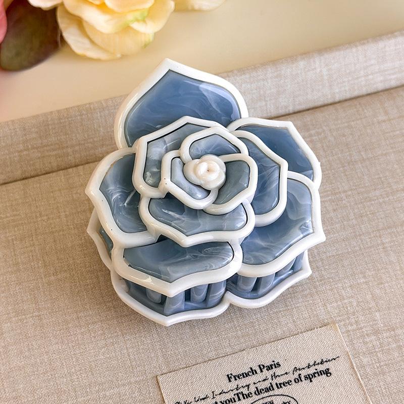 Flower Hair Clip French Style Elegant Women Flower Hair Claw Clip Hairpin Grab Clip Barrettes Headwear Hairgrip Hair Accessories