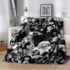 Fashion Billie Eilish Singer Star Flannel Blanket Soft Warm Throw Blanket for Bedroom Living Room Bed Travel Camping Picnic Gift