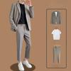 Completo casual da uomo stile coreano vestibilità ampia primavera autunno giacca leggera bella fresca