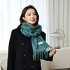 Winter wool simple and versatile scarf solid color women's autumn and winter warm fashion temperament wool shawl