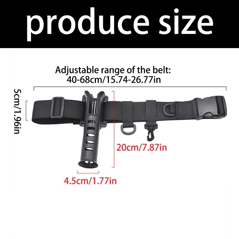 Nylon Wader Adjustable Fishing Rod Holsters with Poles Inserter for Reel Waist Wading Belt Outdoor Fishing Tackle