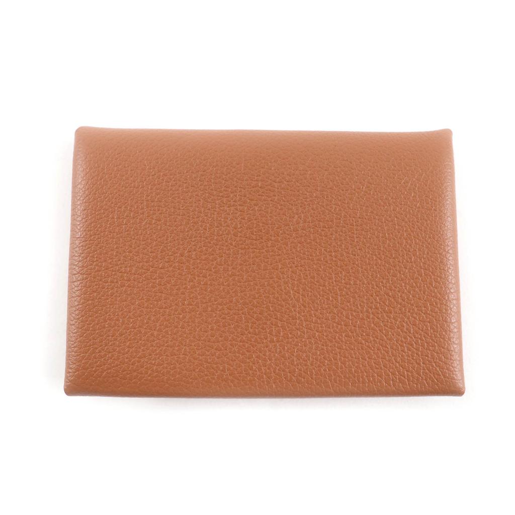 Pristine HERMES Coin case Calvi duo Evercolor Leather Women Used