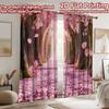 2D flat Photography Backdrop Background cloth Cherry Blossom Pathway 100% Polyester Festive Backdrops Use for Outdoor living