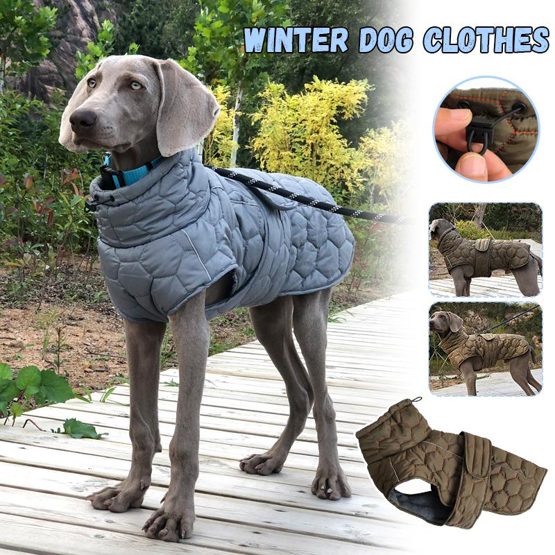 Winter Dog Jacket Reflective Snowsuit Warm Fleece Lining Coat For Small Medium Dogs Pet Whippet Greyhound Winter Warm Clothes