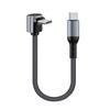 Short 90-Degree Right-Angle USB Type-C to a Cable Nylon Material Power Bank Data Transfer Cord for iPhone 17 for for S25