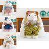 Brinquedo de Pelúcia Coelho com Vestido Para Crianças Presente e Colecionadores