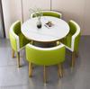 Modern Reception & Meeting Table Set: Office & Leisure Round or Square Dining Table with Chairs.