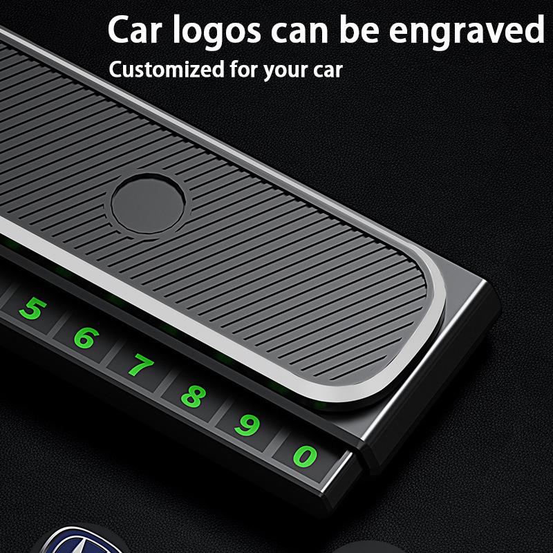 Temporary Parking Phone Number Plate Hidden Telephone Number Car Park Stop Card Automobile Accessories