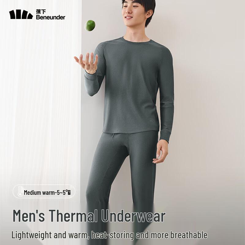Beneunder Men s High-Elastic Thermal Underwear Set XXL