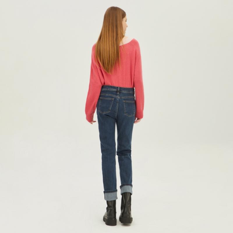 Benetton Benetton Roll Up Slim Straight Jeans Badpb1361 In